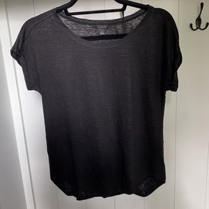 Ann Taylor 100% Linen Crew Neck Tee